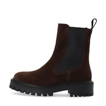 LÄST Damen Demmi Wildleder Stiefeletten Dunkelbraun