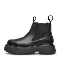 LÄST Damen Ella Leder Knöchel Boots Schwarz