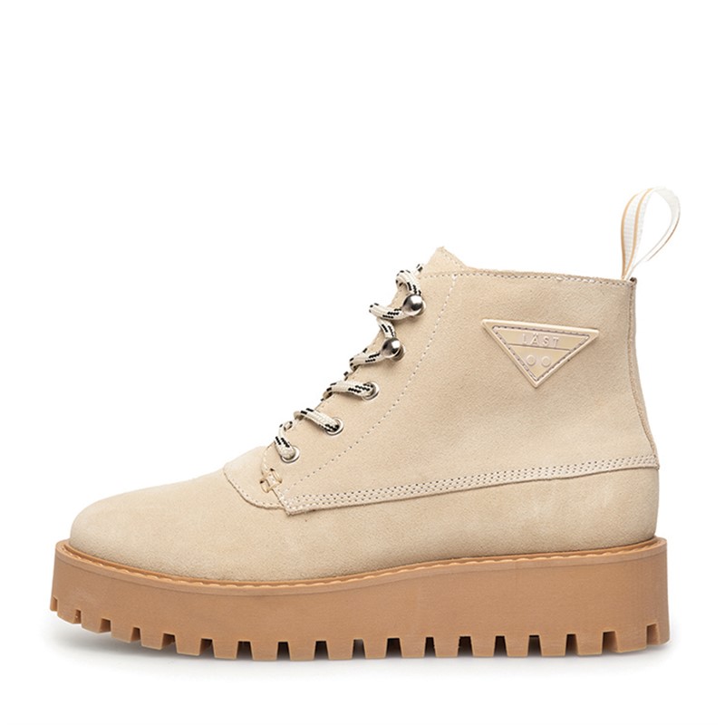 LÄST Bottines en Daim Rocky Femme beige