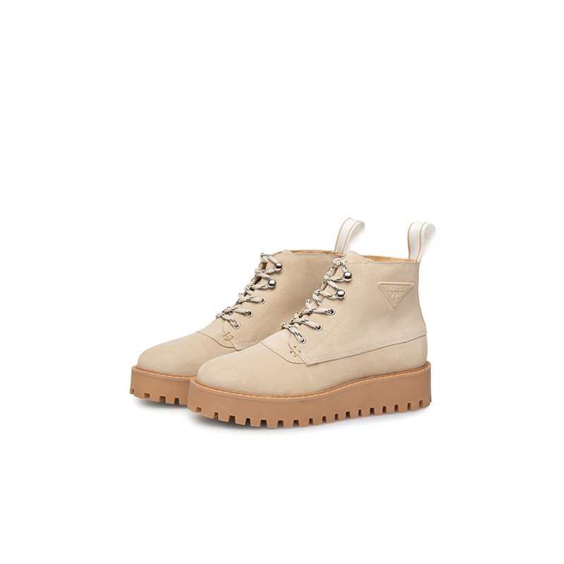 LÄST Bottines en Daim Rocky Femme beige