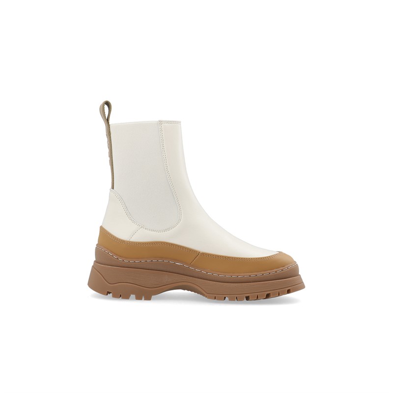 LÄST Bottines à Lacets Dawson Femme en blanc cassé