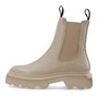 LÄST Damen Trixy Boots aus genarbtem Leder Taupe