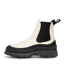 LÄST Bottines de Randonnée en cuir Femme, blanc cassé