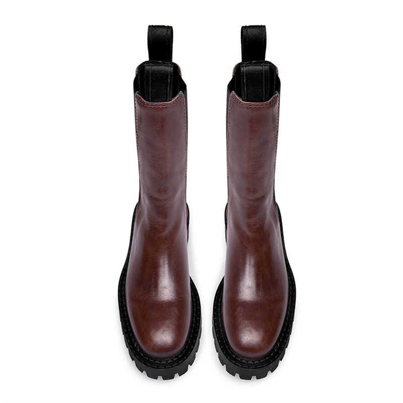 LÄST Damen Angie Chelsea Stiefel Dark Brown