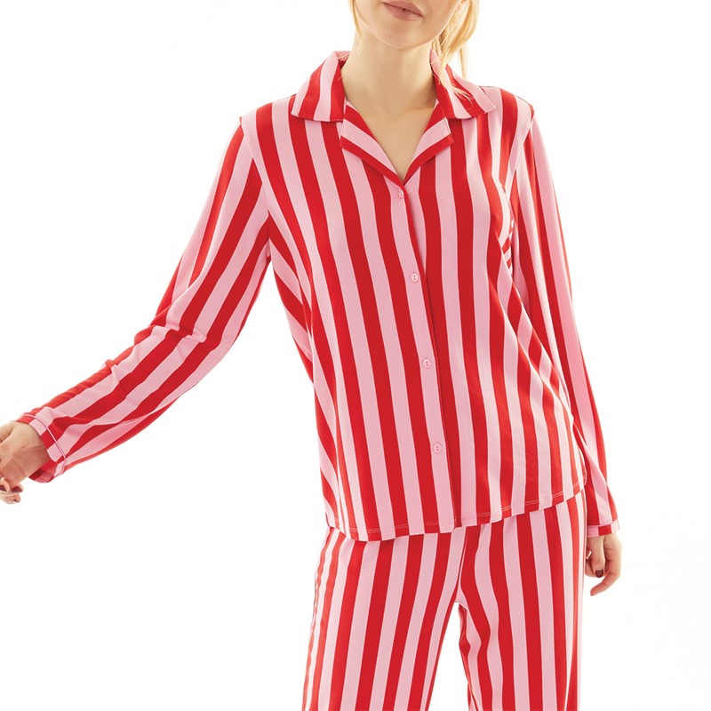 Urban Threads Womens Button Up Pyjama Set Multi