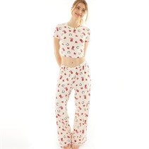 Urban Threads Womens T-Shirt Pyjama Set Multi