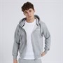 Duffer Mens Legacy Zip Through Hoodie Grey Marl
