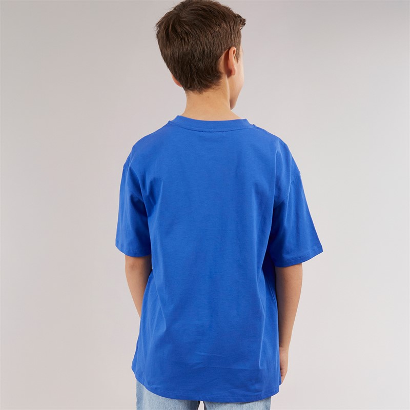 Balmain Boys T-Shirt Blu Elettrico/Nero