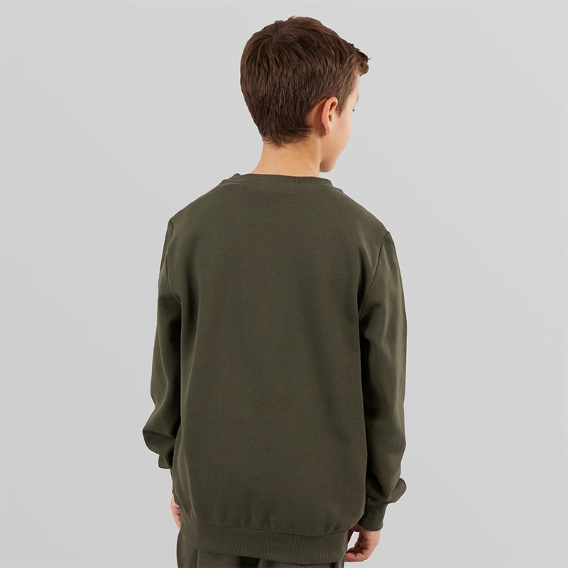 Balmain Boys Sweatshirt Kaki/Nero