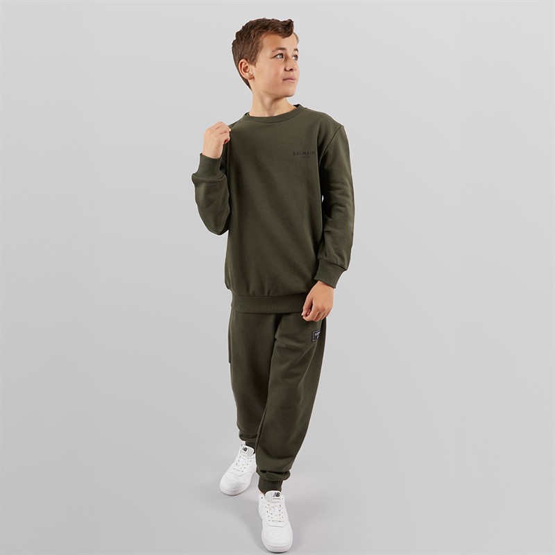 Balmain Boys Sweatshirt Kaki/Nero