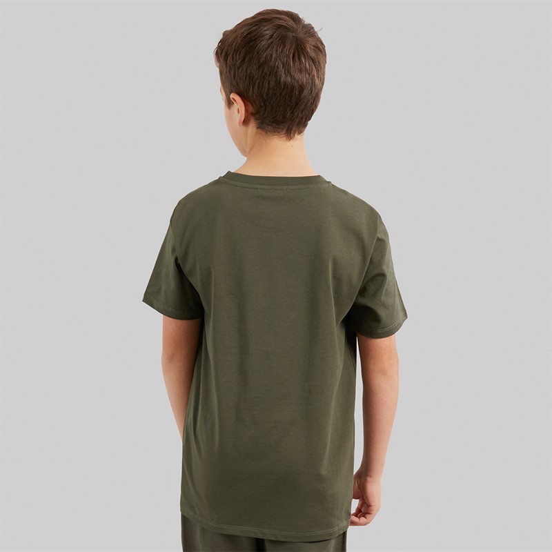 Balmain Boys T-Shirt Kaki/Nero
