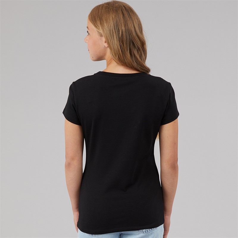 Balmain Girls T-Shirt Black/White