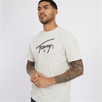 Tommy Jeans Mens Signature T-Shirt Newsprint