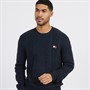 Tommy Jeans Mens Slim Fit Cable Knit Jumper Dark Night Navy
