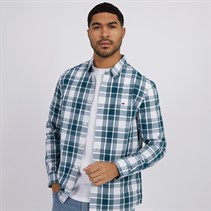 Tommy Jeans Mens Poplin Check Shirt Deep Seawater Big Check