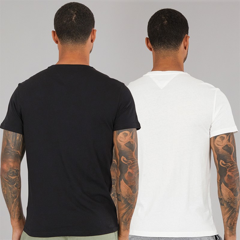 Tommy Jeans Mens Entry Graphic Two Pack T-Shirts Ecru/Black