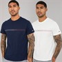 Tommy Jeans Mens Entry Graphic Two Pack T-Shirts Dark Night Navy/Ecru