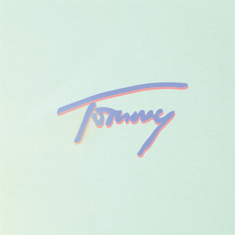 Tommy Jeans Mens TJ Faded Graphic T-Shirt Spring Mint