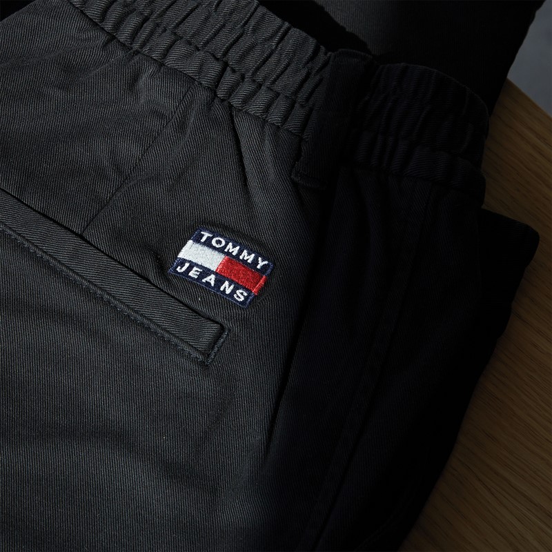 Tommy Jeans Mens Isaac Twill Chinos Black