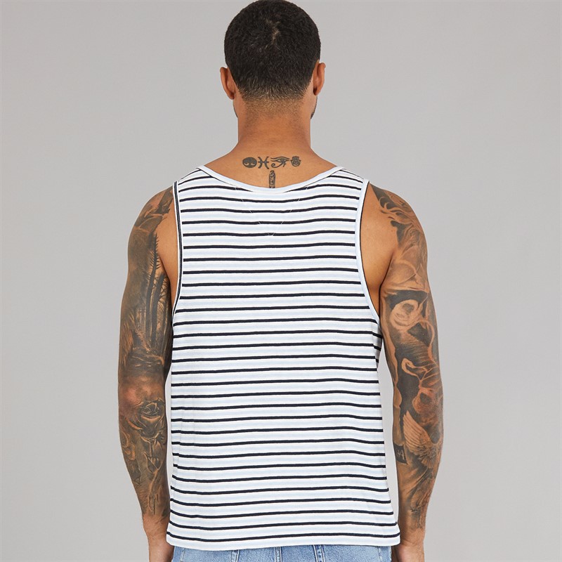 Tommy Jeans Mens TJ Badge Tank Top Dark Night Navy/Sweet Blue