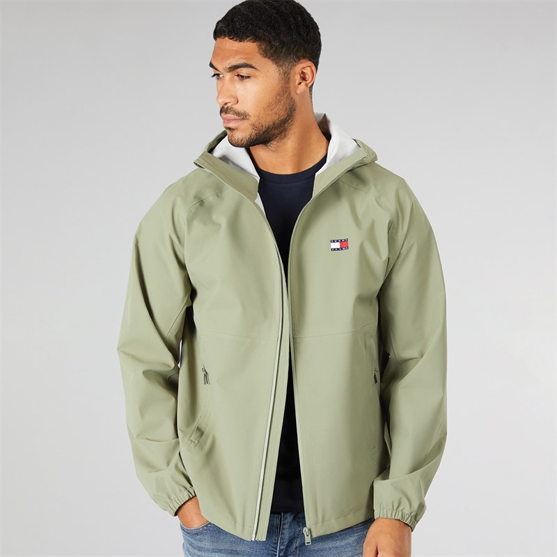 Tommy Jeans Mens TJ Tech Windbreaker Aruba Green