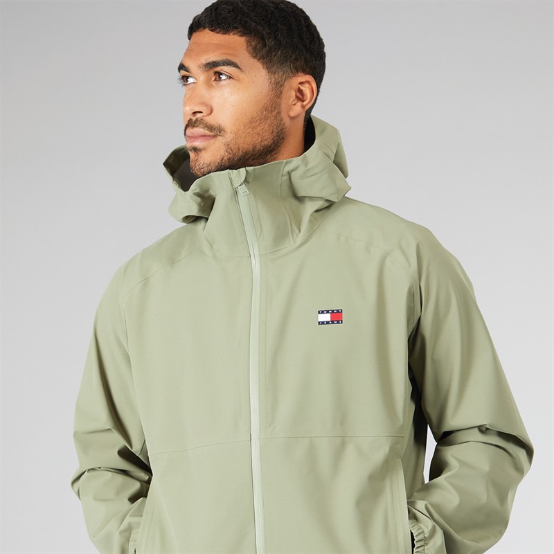 Tommy Jeans Mens TJ Tech Windbreaker Aruba Green