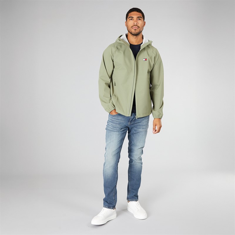 Tommy Jeans Mens TJ Tech Windbreaker Aruba Green