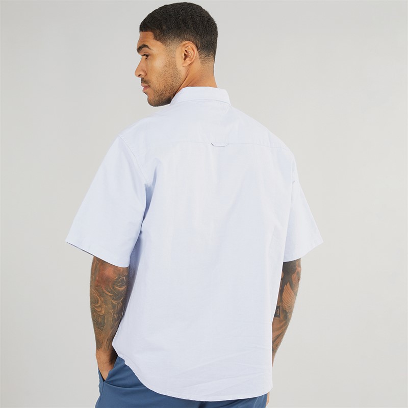 Tommy Jeans Mens Oxford Short Sleeve Shirt Sweet Blue