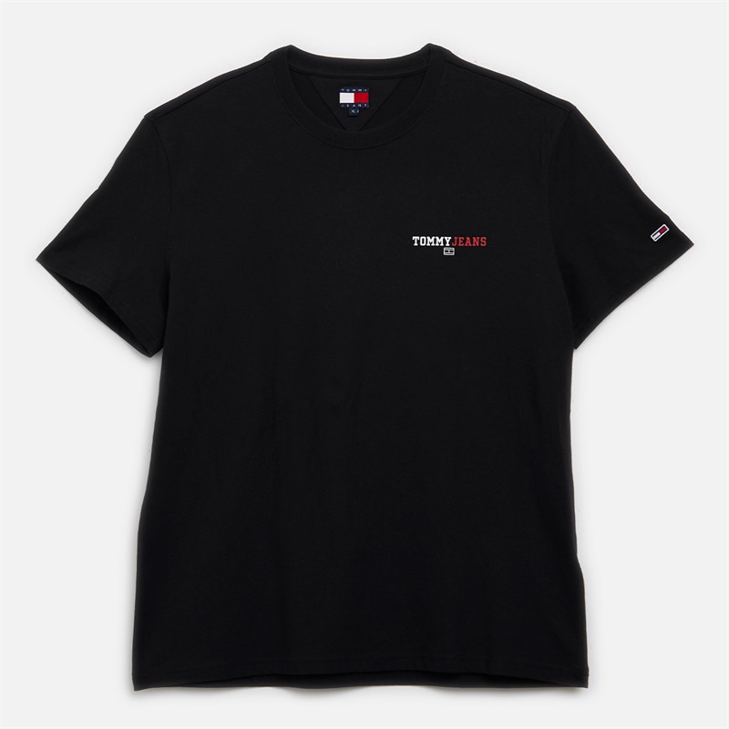 Tommy Jeans Mens Plus Size TJM Graphic T-Shirt Black - Size XL