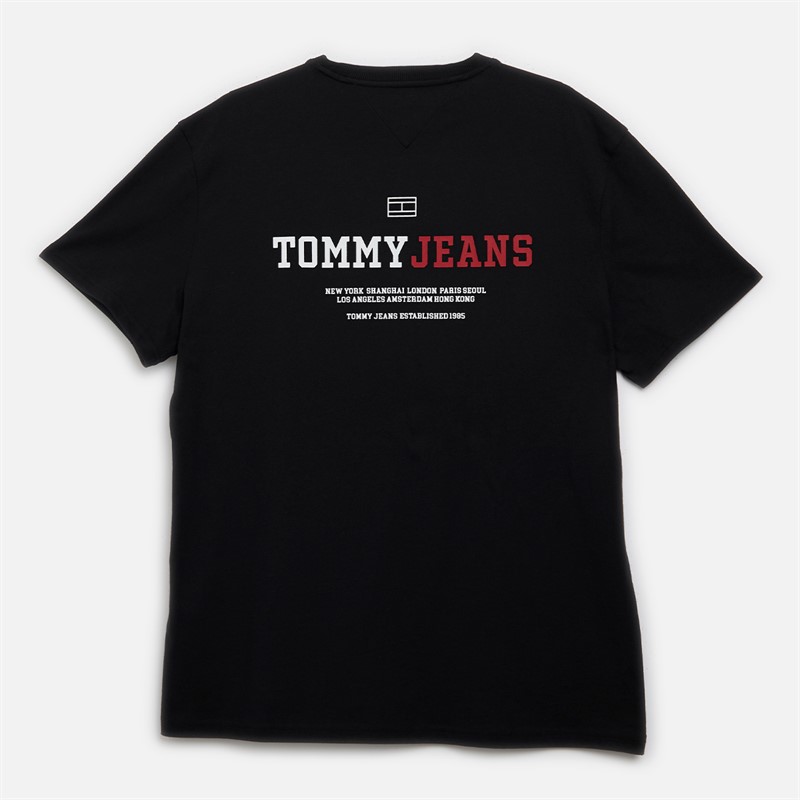 Tommy Jeans Mens Plus Size TJM Graphic T-Shirt Black