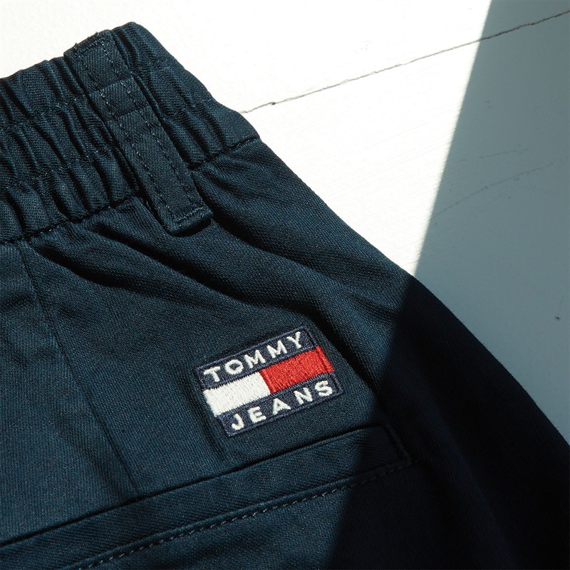 Tommy Jeans Mens Isaac Hemp Blend Chinos Dark Night Navy
