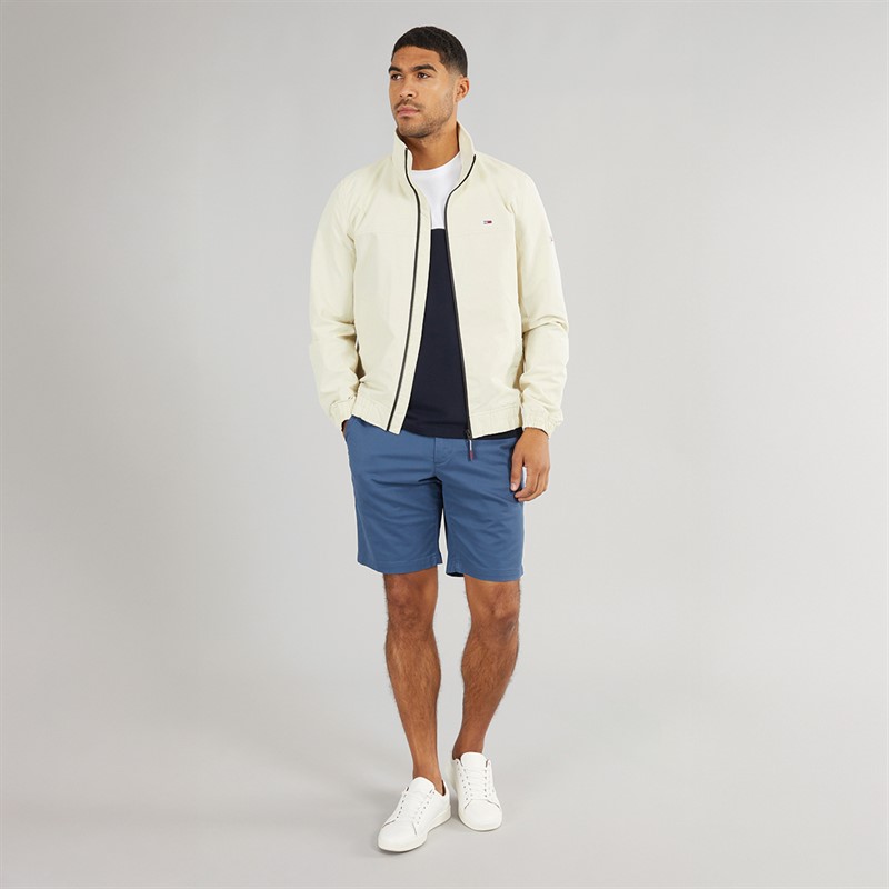 Tommy Jeans Mens Essential Casual Bomber Jacket Newsprint