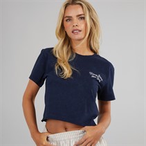 Tommy Jeans Womens Varsity T-Shirt Dark Night Navy