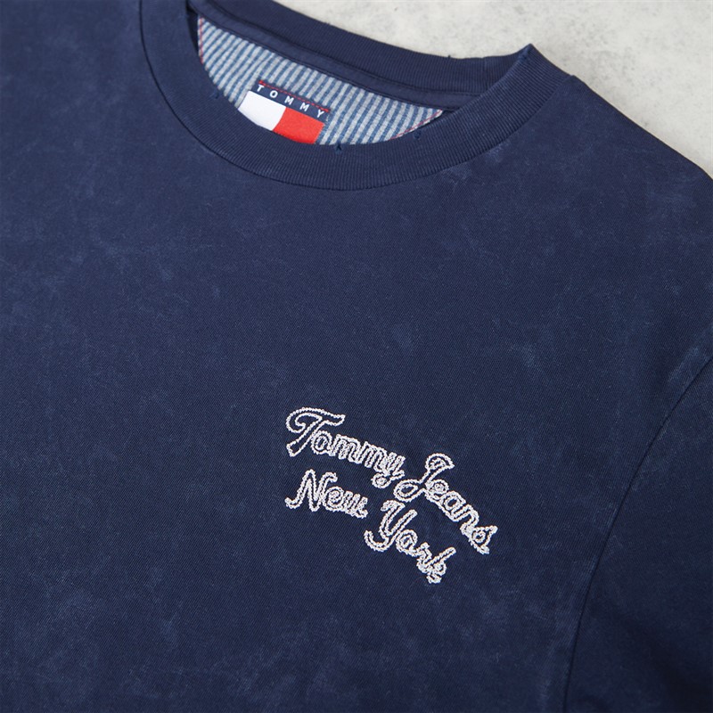 Tommy Jeans Womens Varsity T-Shirt Dark Night Navy