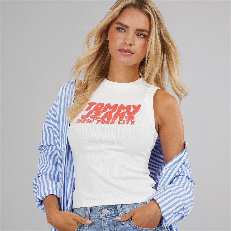 Tommy Jeans Womens Bubble Vest Ecru