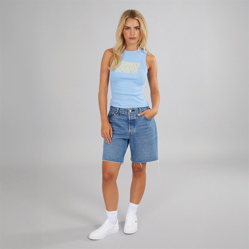 Tommy Jeans Womens Bubble Vest Sugarplum Blue