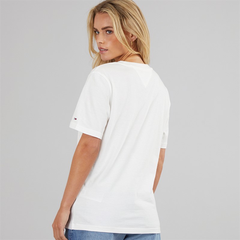 Tommy Jeans Womens Tonal Tropic T-Shirt Ecru