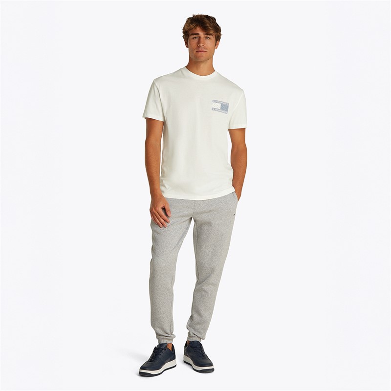 Tommy Jeans T-shirt Drapeau Paisley Homme Écru