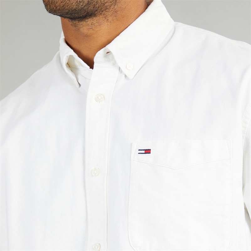 Tommy Jeans Herren Oxford Hemd Ecru