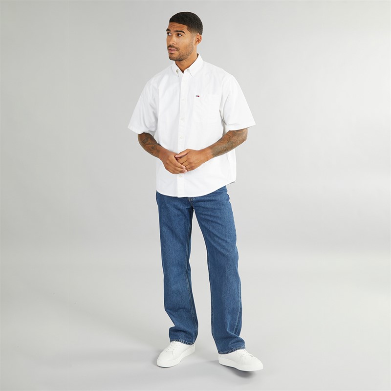 Tommy Jeans Herren Oxford Hemd Ecru