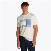 Tommy Jeans T-shirt Homme Drapeau Paisley Écru