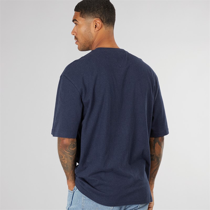 Tommy Jeans Mens Flag Logo T-Shirt Navy