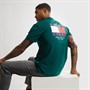 Tommy Jeans Mens Flag Logo Back Print T-Shirt Green
