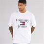 Tommy Jeans Mens 90s Logo T-Shirt White