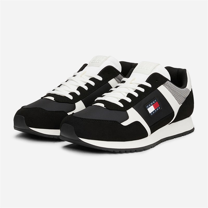 Tommy Jeans Mens Runner Trainers Black