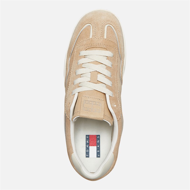Tommy Jeans Womens Greenwich Suede Trainers Gentle Gold