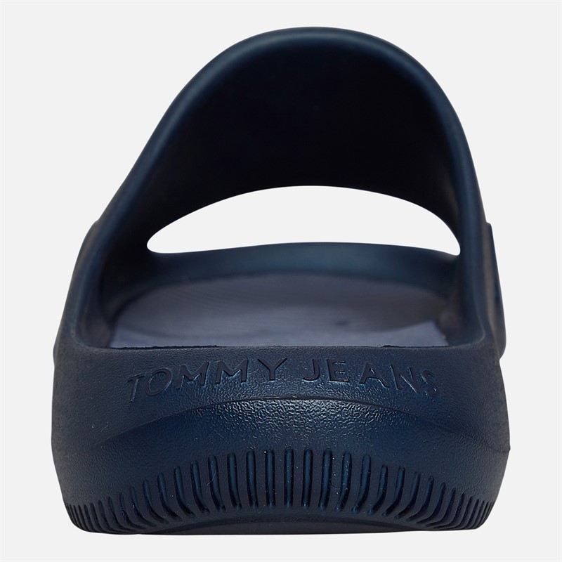 Tommy Jeans Mens Cut Out Embossed Sliders Dark Night Navy