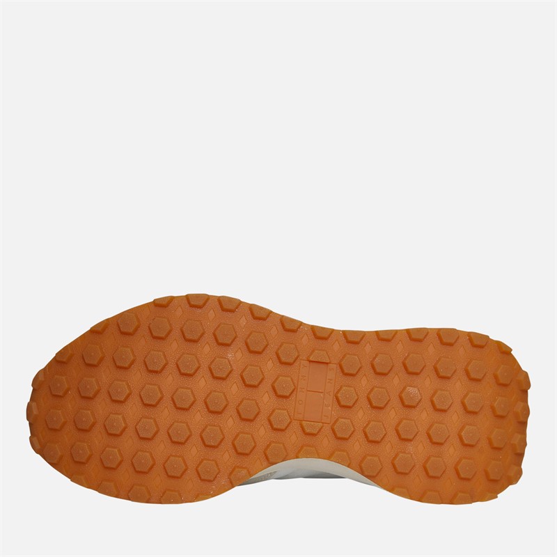 Tommy Jeans Womens Gum Sole Cleated Runner Trainers Ecru