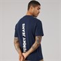 Tommy Jeans Mens Crest 1985 Relaxed T-Shirt Dark Night Navy