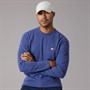 Tommy Jeans Mens Badge Long Sleeve T-Shirt Blue Storm
